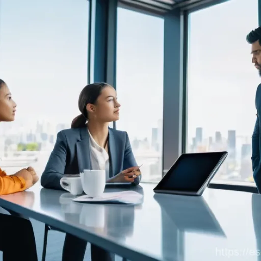 증권투자상담사 자격증 취득 준비 방법 - **Collaborative Financial Strategy Session:** A diverse group of four young professionals (two male,...