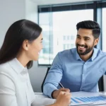Home 22 증권투자상담사와 펀드 투자 상담 팁 - **Prompt:** A diverse, professional investment advisor, appearing confident and approachable, is sea...
