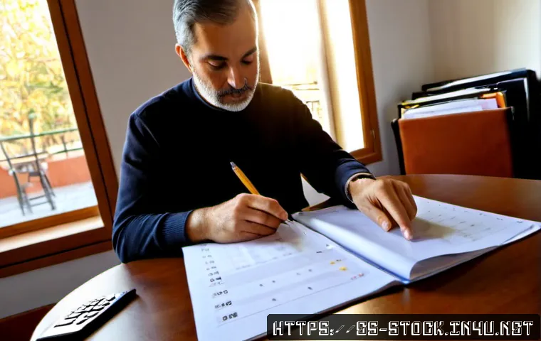 증권투자상담사 시험 예상 문제 - Photorealistic Spanish-speaking finance certification candidate studying at a tidy home desk in Madr...